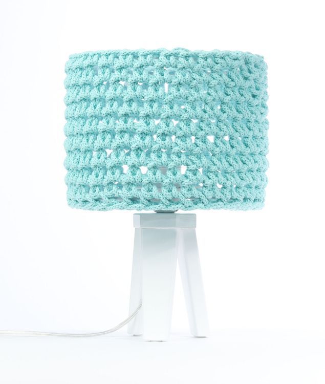 Lampa Bps Koncept stołowa COTTON WOOD turkusowa 1 szt
