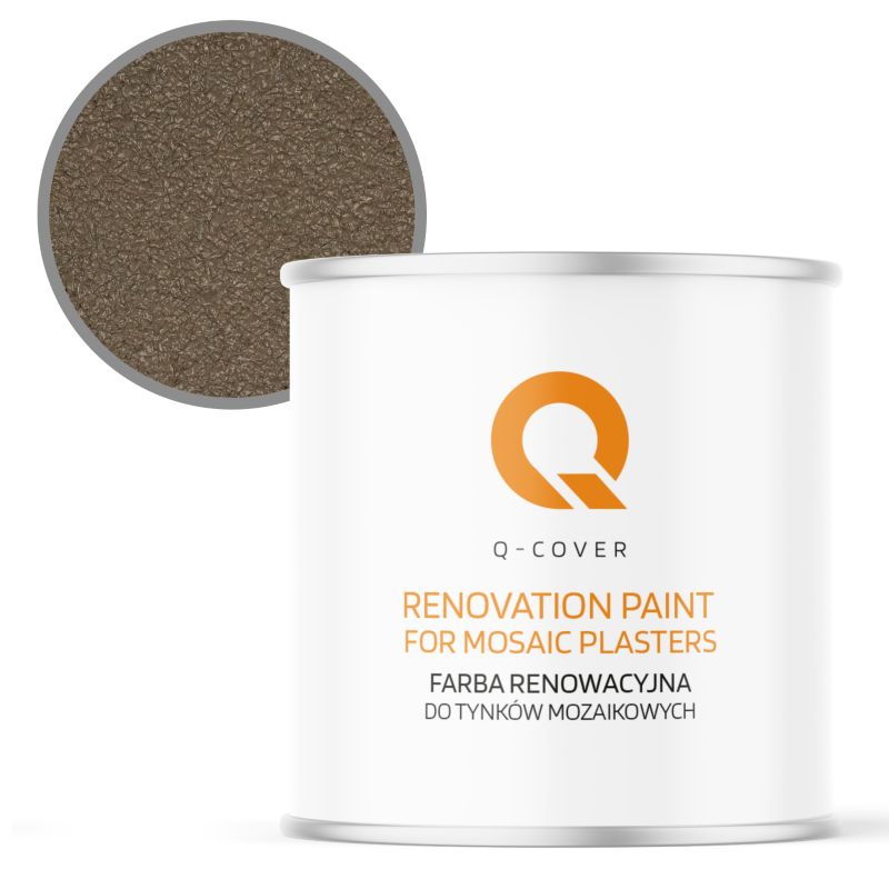 Farba Renowacyjna dla Tynku Mozaikowego Q-Cover Szaro-Żółty RAL7034 2.5L