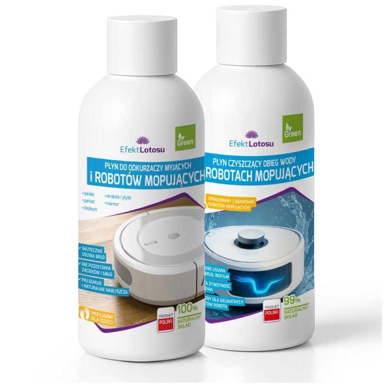 Płyn do robotów mopujących + czyszczenia obiegu wody EfektLotosu 2x 200ml udrożnienia robotów sprzątających mopów bionicznych 2szt