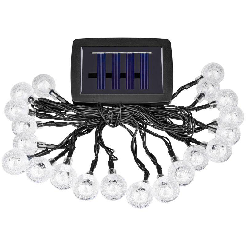 Girlanda LED solarna MasterLED okrągła 20xLED 485cm 3000K ciepła biel czujnik zmierzchu IP44 1 szt.