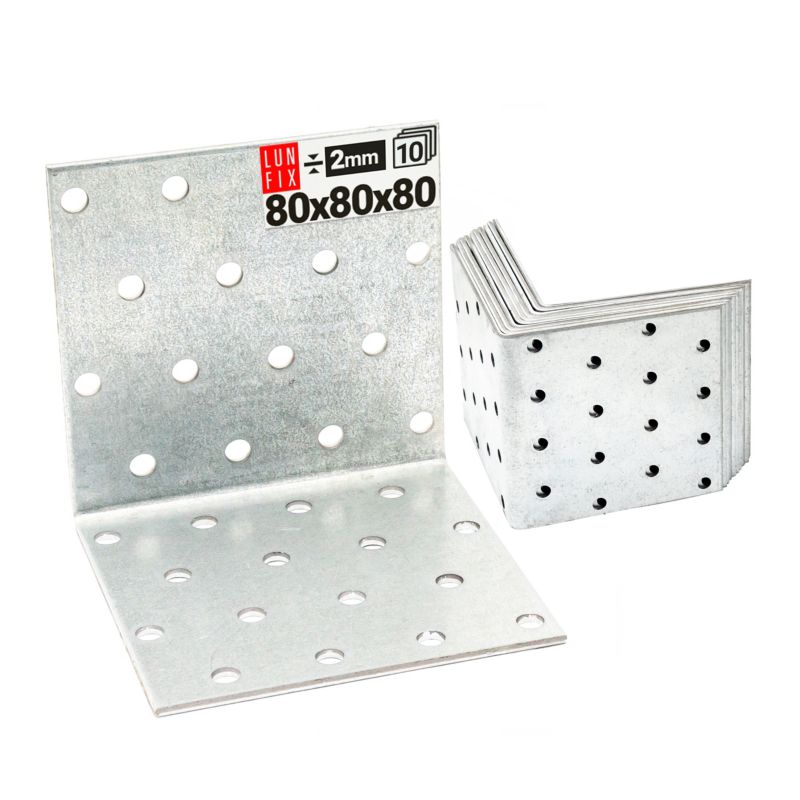 Kątownik montażowy Lun Fix 80x80x80x2 10szt.