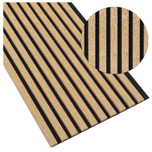 Lamele na czarnej płycie Ścienne SunWood 275x46cm Panele Dekoracyjne Dąb Cleveland 1 szt.