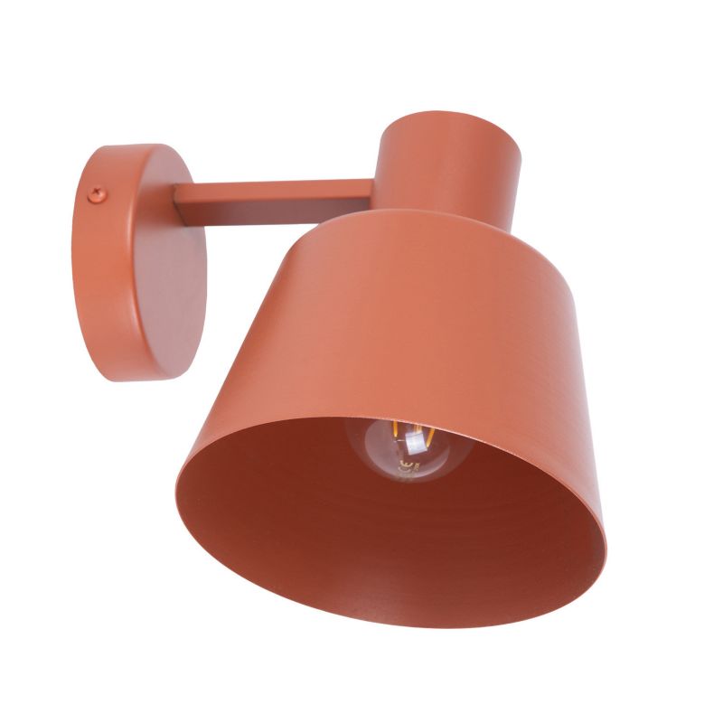 Kinkiet ścienny Sigma Lighting Dunka ceglany do sypialni 1 x E27 x IP20 wym: 17 x 17 x 23 cm - 1 szt.