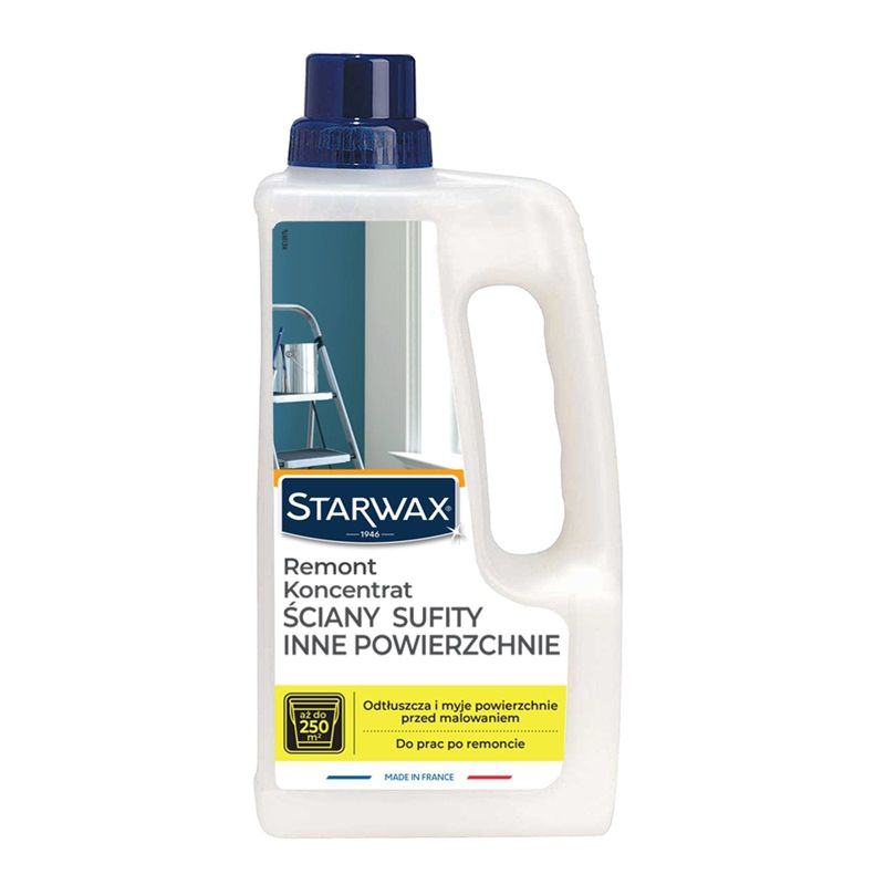 Koncentrat Ściany, Sufity & Inne Powierzchnie Starwax, gruntowne czyszczenie po remoncie 1 l