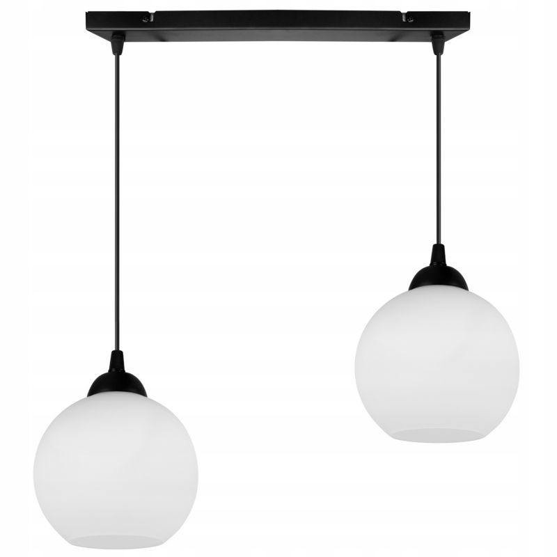 Lampa sufitowa wisząca Light Home LH Eliza 2x E27 60W czarny/biały 1szt.