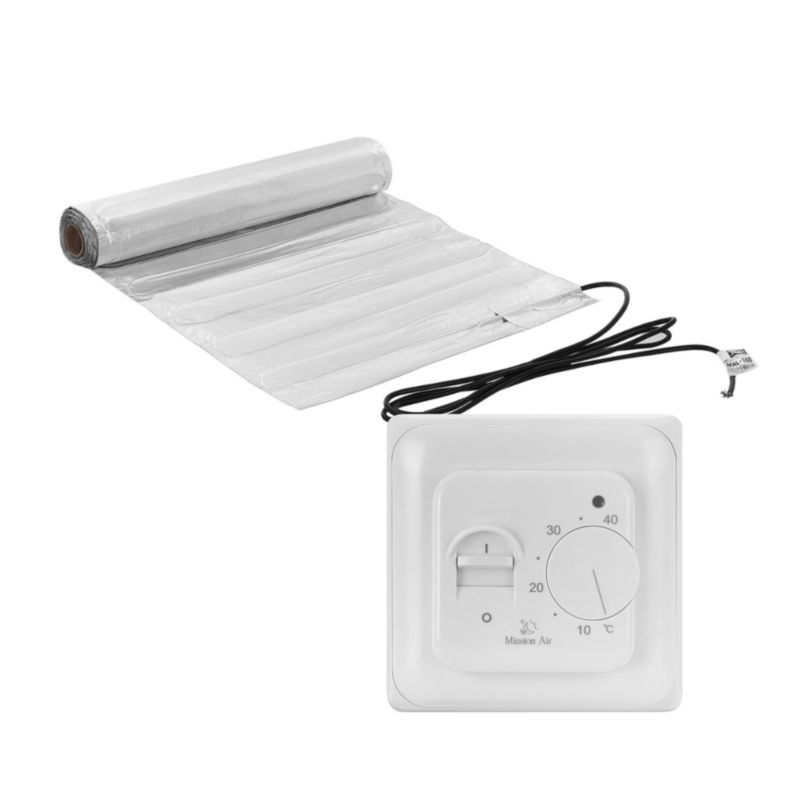 Zestaw mata grzewcza Mission Air pod panele MAL-160 3m² + Aries Biały 1szt