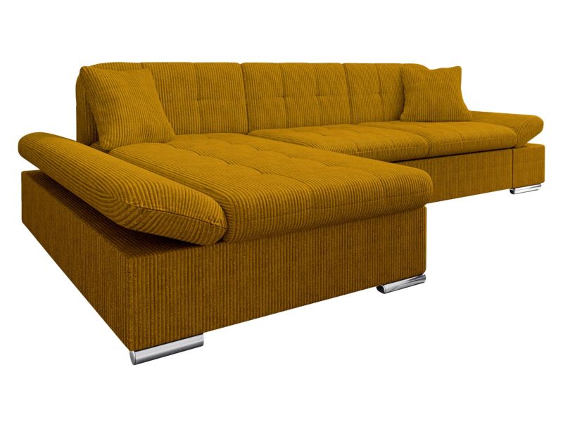 Narożnik z funkcją spania MIRJAN 24 Malwi Sztruks lewy musztardowy 1 szt.