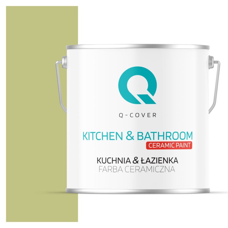 Farba Ceramiczna Kuchnia & Łazienka Q-Cover Groszkowy H2451 Głęboki Mat 5L