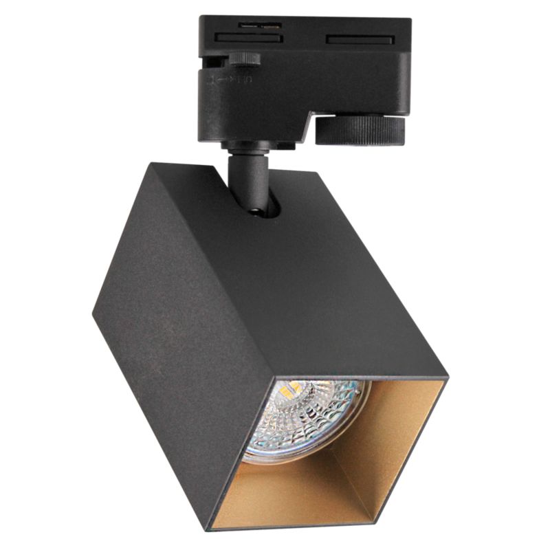Reflektor szynowy SQUARE Sanico Goldlux 1xGU10 1-fazowy czarny/złoty IP20 1 szt.