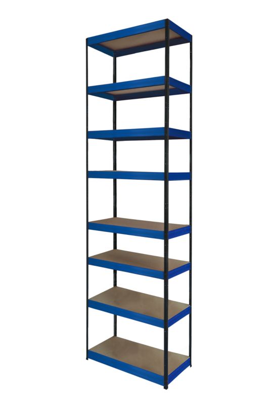 Regał metalowy MODO24 magazynowy grafitowo-niebieski helios 270x60x60cm 8 półek po 175 kg 1 szt.