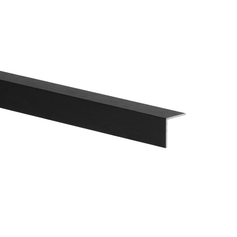Kątownik aluminiowy szczotkowany 1000 x 20 x 20 x 1 mm czarny