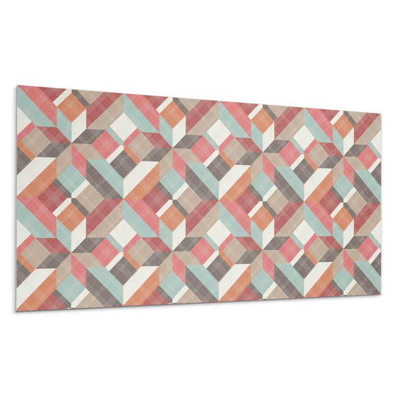 Panel samoprzylepny Wallfluent 100x50 cm Dynamiczna geometria w żywych kolorach 1 szt.