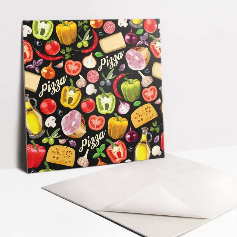 Kafelki samoprzylepne Tulup 30x30 cm Składniki na pizzę 9 szt.