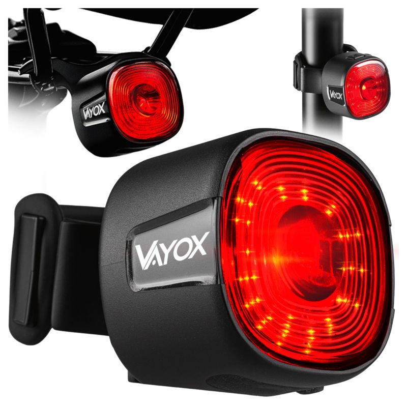 Lampka rowerowa tylna Vayox VA0156 światło czerwone USB-C 100lm 1 szt.