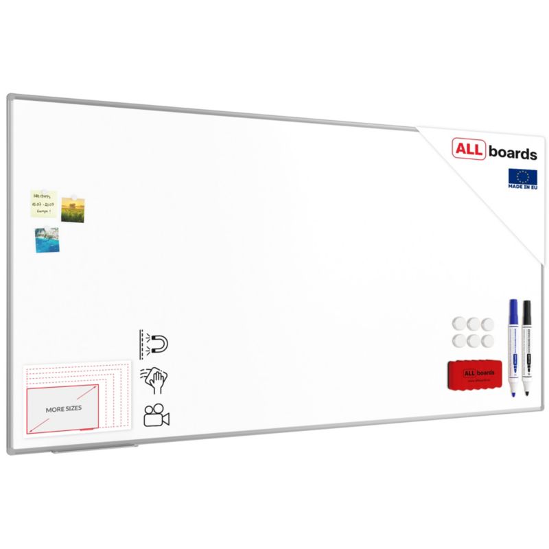 Tablica ceramiczna suchościeralna magnetyczna ALLboards 240x120 cm p3 rama aluminiowa 1 szt.