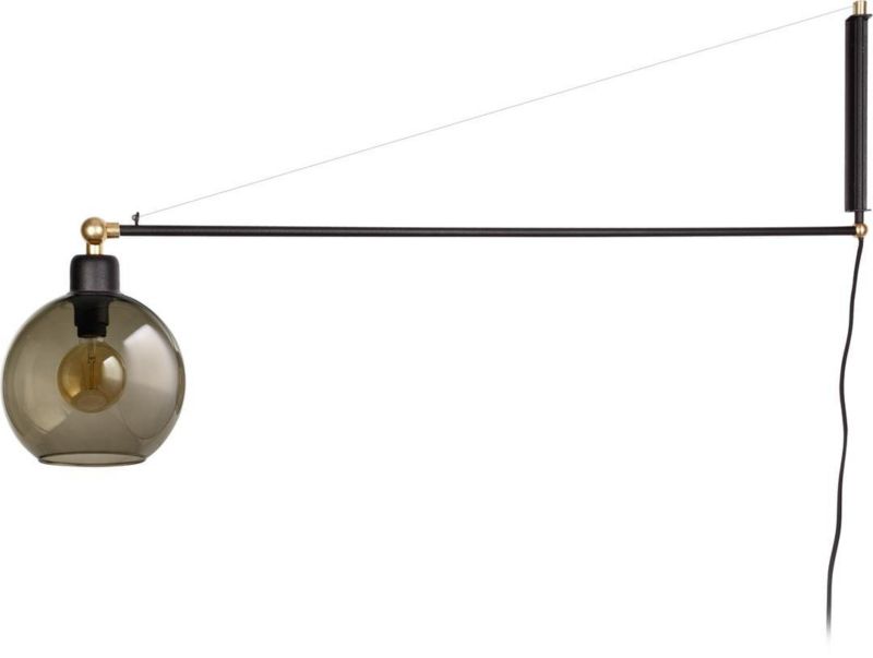 Kinkiet ścienny Nowodvorski Lighting Crane czarny-mosiądz-złoty 1 x E27 x 60W IP20 wym: 43 x 93 x 18 cm - 1 szt.