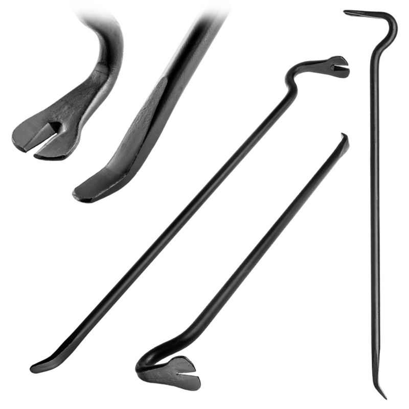 Łom KADAX Kuty Wygięty 400 mm Breszka Brecha Wyciągacz Gwoździ Budowlany Chwytak 1szt.