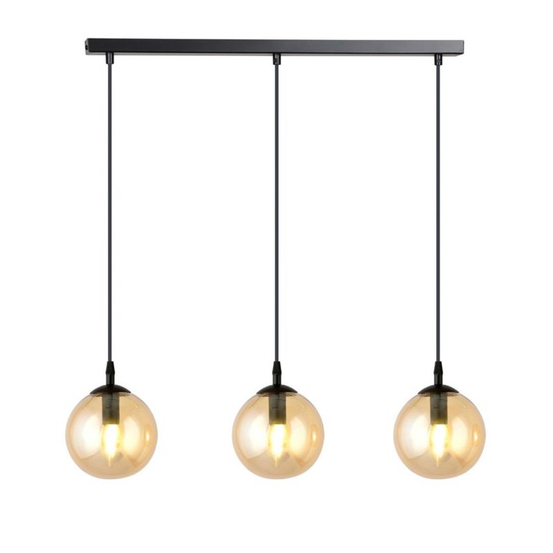 Lampa sufitowa wisząca Emibig Cosmo 6040 czarno-miodowy 70 cm szerokości 3xE14 x 10W 1 szt.