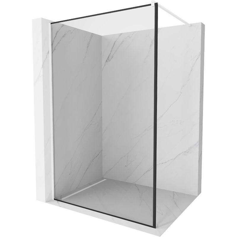 Ścianka prysznicowa Mexen Kioto czarny wzór/biała 120x200 cm 800-120-101-20-70 1 szt.