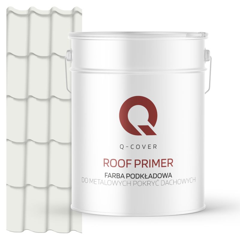 Farba Podkładowa do Metalowych Pokryć Dachowych Q-Cover Biały sygnałowy RAL9003 10L