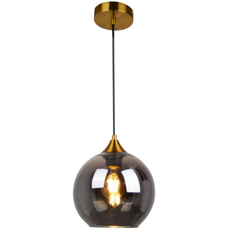 Lampa wisząca Polux Damar czarno-złota wym: 120 x 20 x 20 cm 1xE27 x 20W 1 szt.