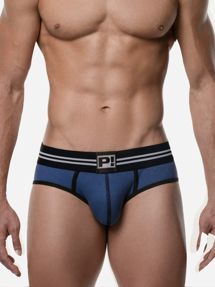 Slipy męskie z wycięciem z tyłu | Niebieski | Round2 Blue Backless Brief | PUMP! | 12081