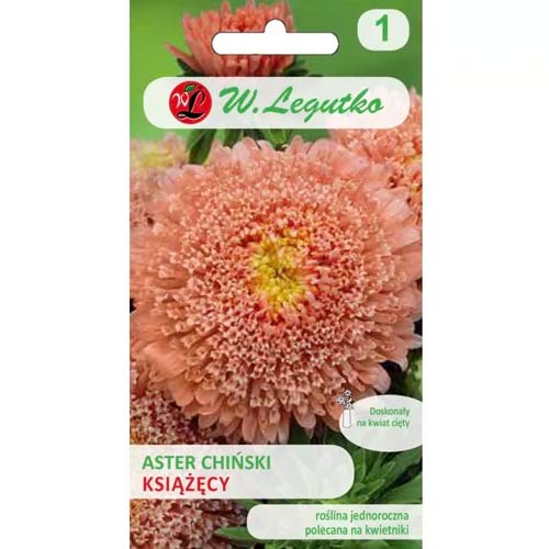 1 szt, Aster ksiazecy łososiowy - Nasiona: Ilość w opakowaniu: 1 g