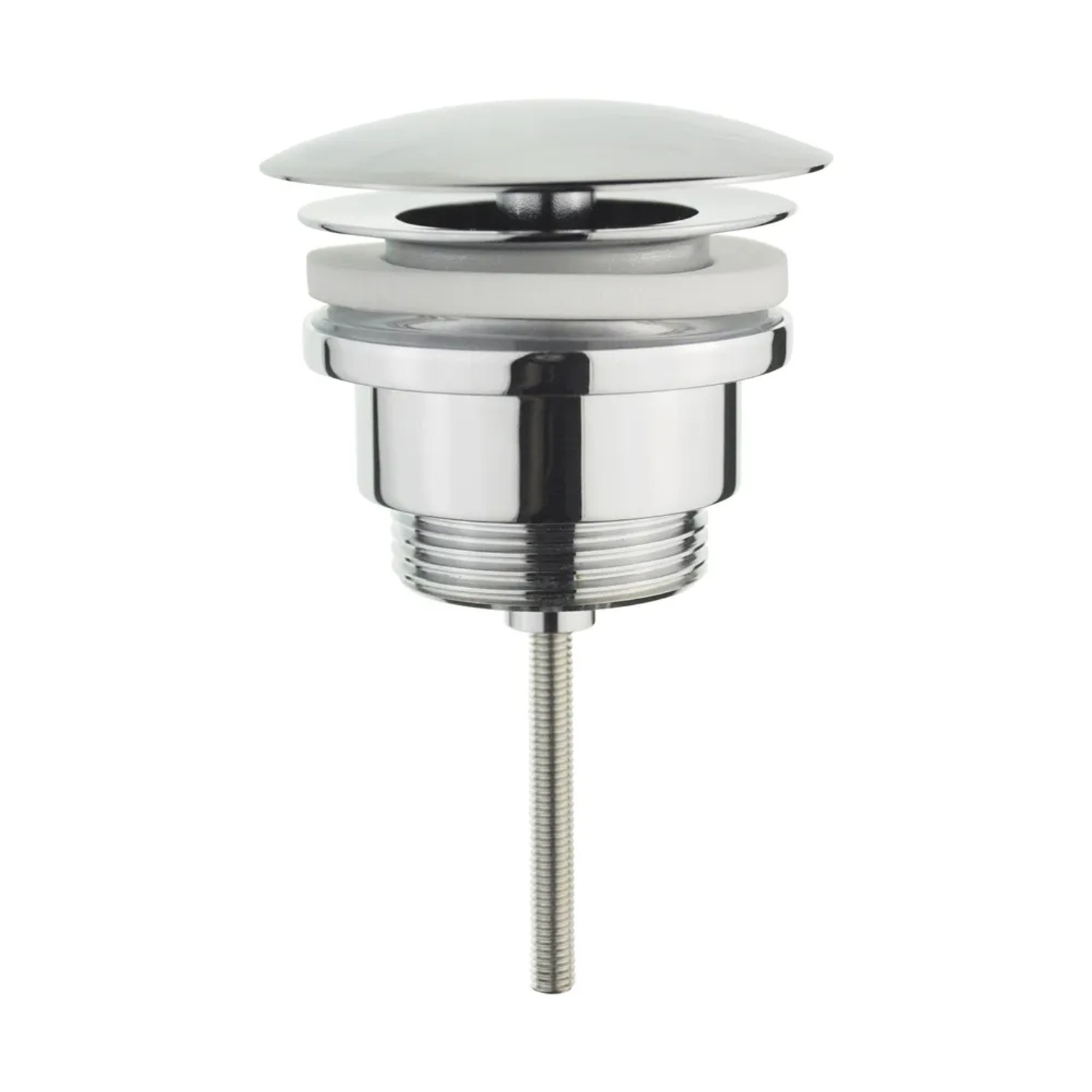 Korek klik-klak do umywalki otwarty z przelewem / bez przelewu chrom