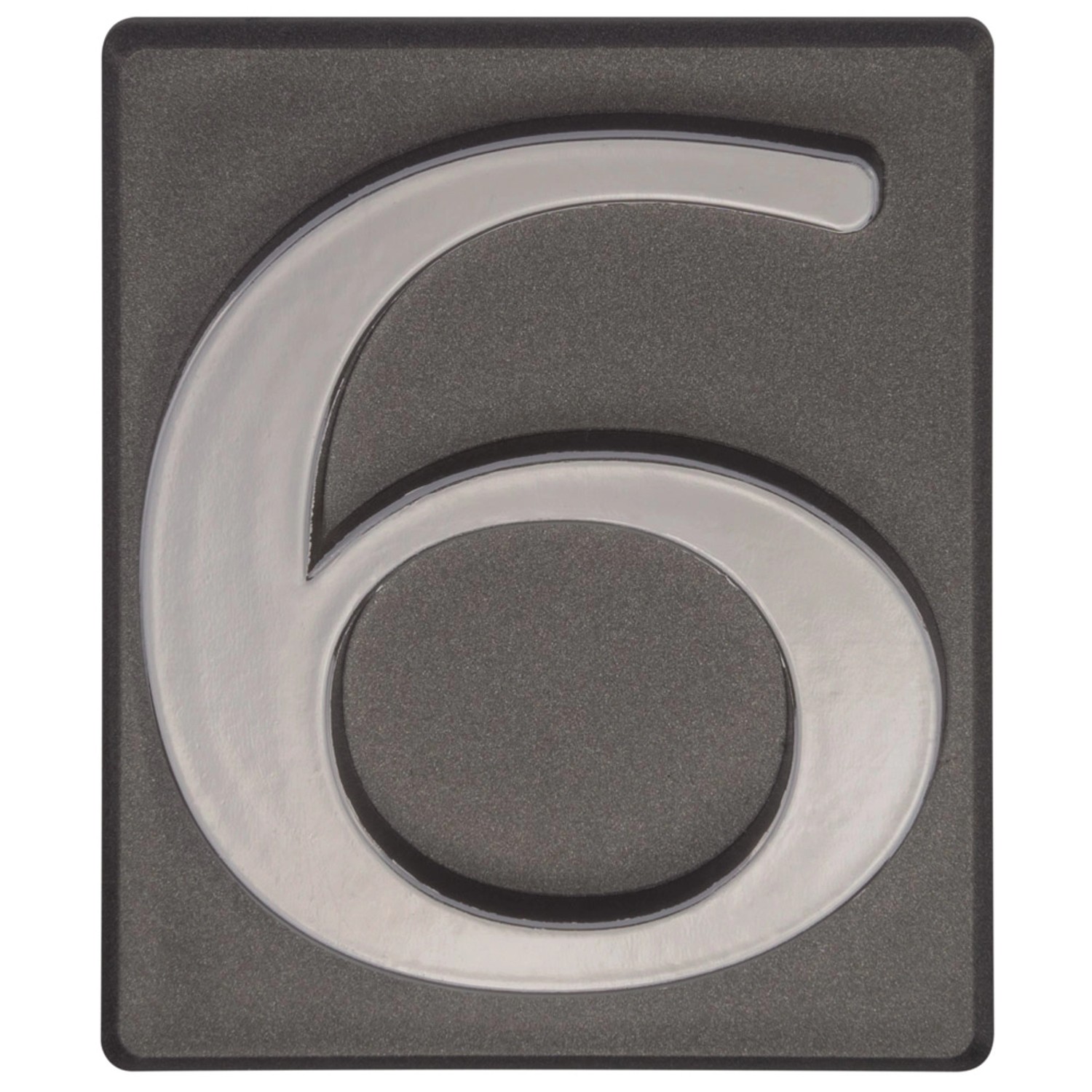 Metro Cyfra 6 plastikowa samoprzylepna grafitowa wys. 4,7cm