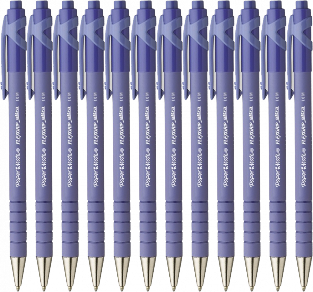 12x Długopis automatyczny Paper Mate, FlexGrip RT, 0.4mm, niebieski