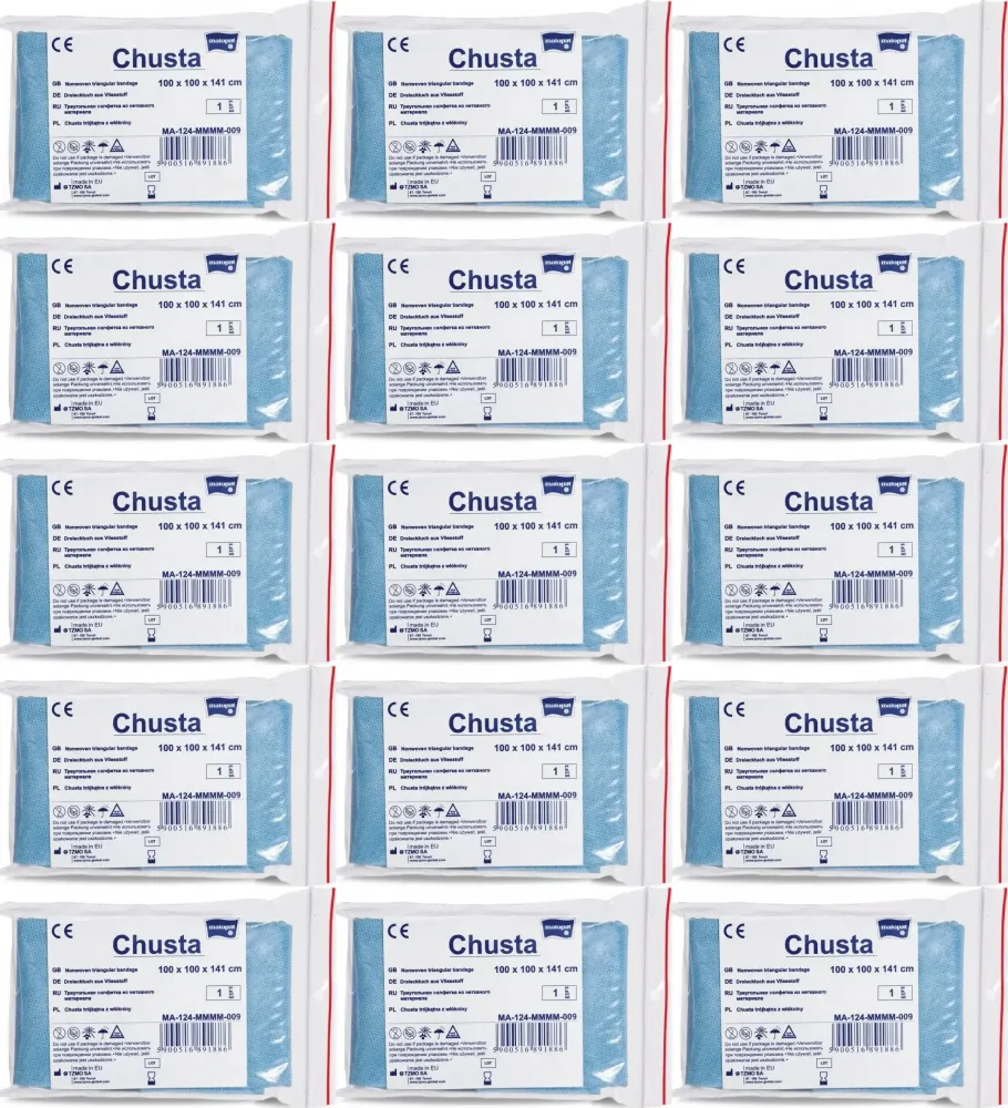 15x Chusta trójkątna włókninowa Matopat, 100x100x141cm, 1 sztuka, niebeski