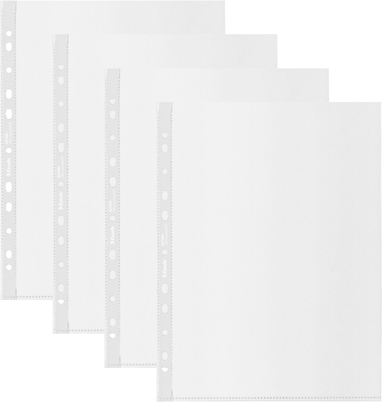 2x Koszulki groszkowe Esselte Recycle Premium, A4, 70μm, 100 sztuk, transparentny