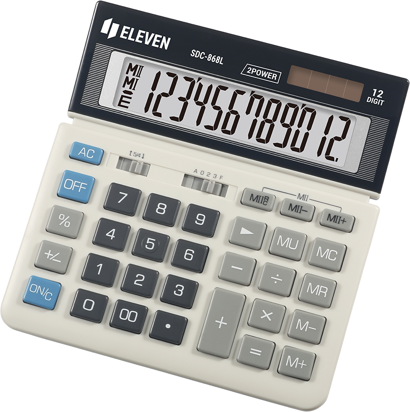 Kalkulator biurowy Eleven SDC-868L, 12 cyfr, biało-czarny