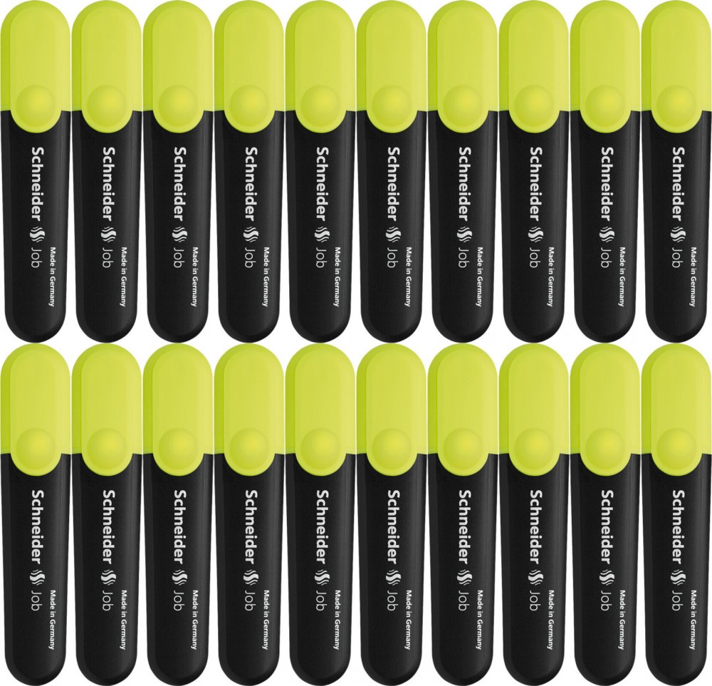 20x Zakreślacz Schneider Job, ścięta, żółty