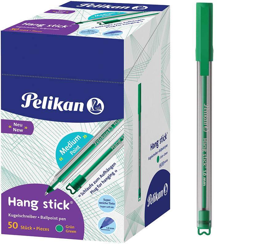 Długopis Pelikan Hang Stick 50szt zielony
