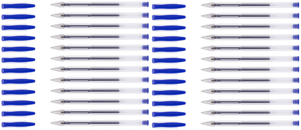 24x Długopis żelowy D.Rect, 3006, 0.5mm niebieskie