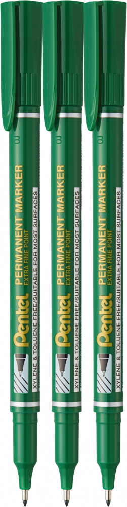 3x Foliopis Pentel NF450, okrągła, 1.6mm, zielony
