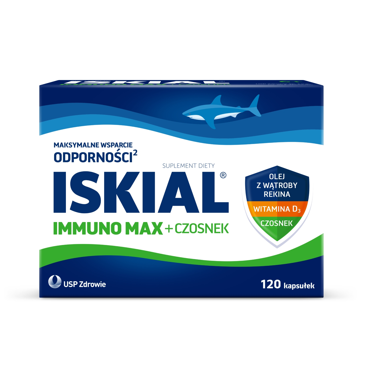 Iskial immuno max + czosnek, 120 kapsułek