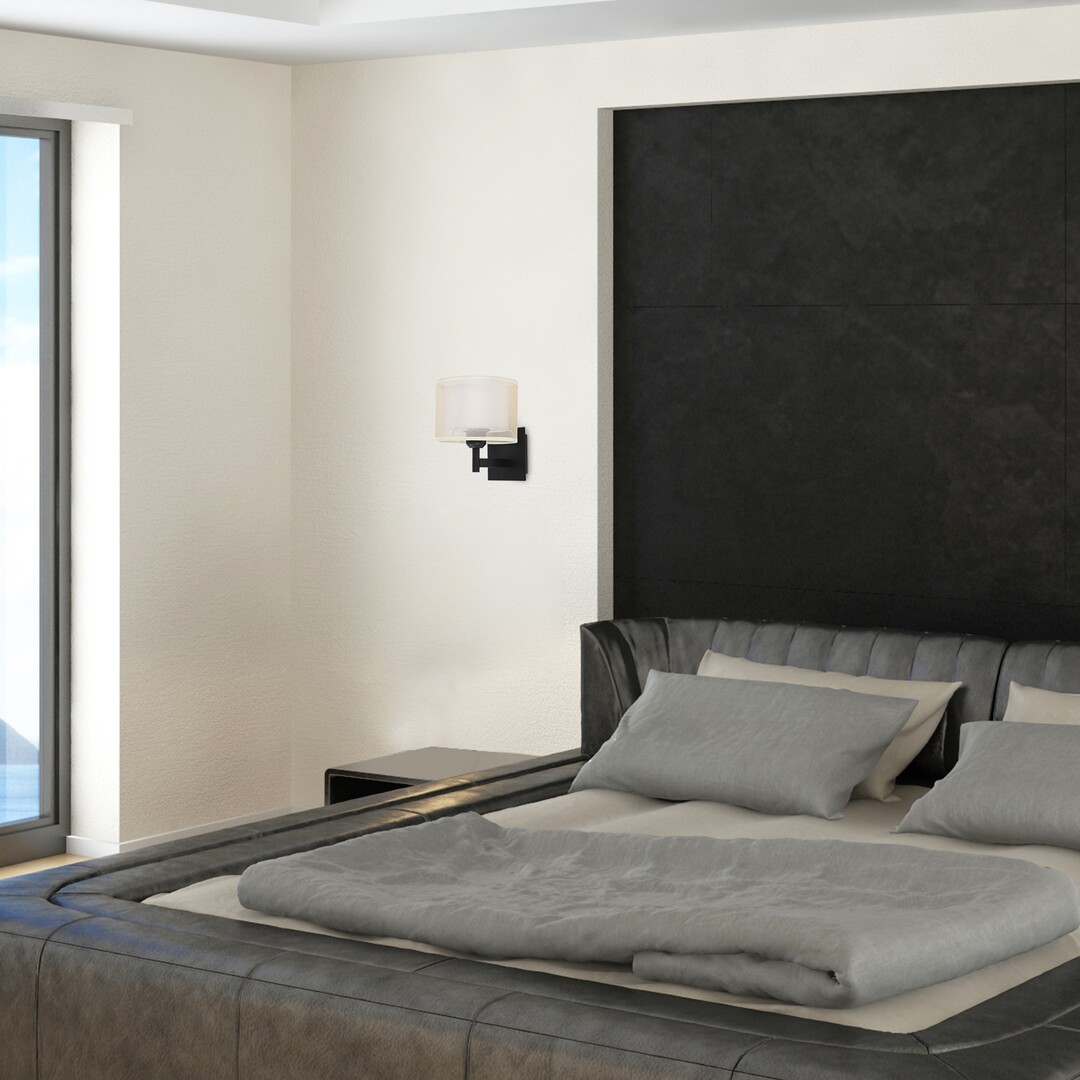 Rabalux Aneta kinkiet 1x40W czarny/beżowy 5093