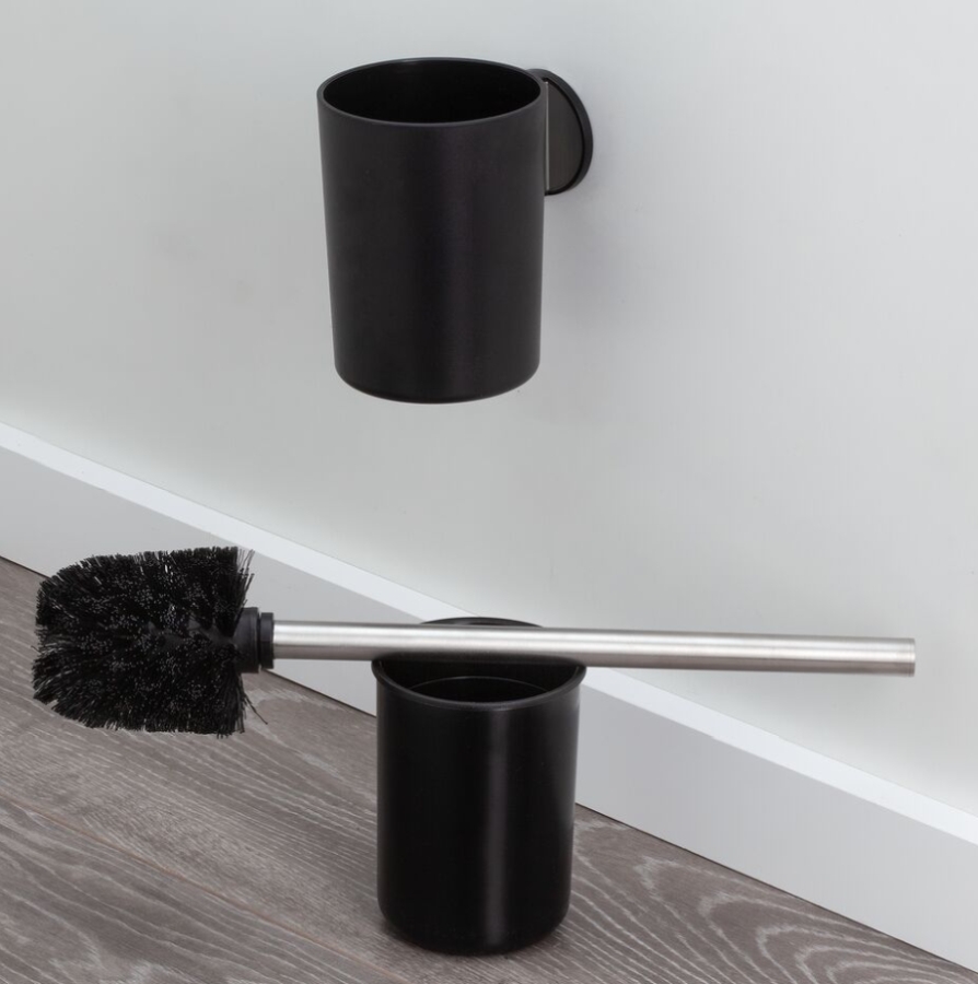 Tiger Tune szczotka toaletowa wisząca czarny mat/stal 13273.3.09.46