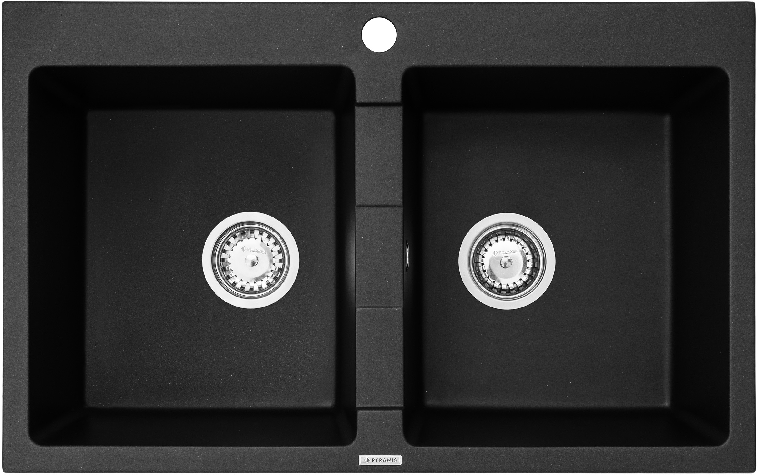 Pyramis Sparta zlewozmywak 78x50 cm Pyragranit karbon 070053301