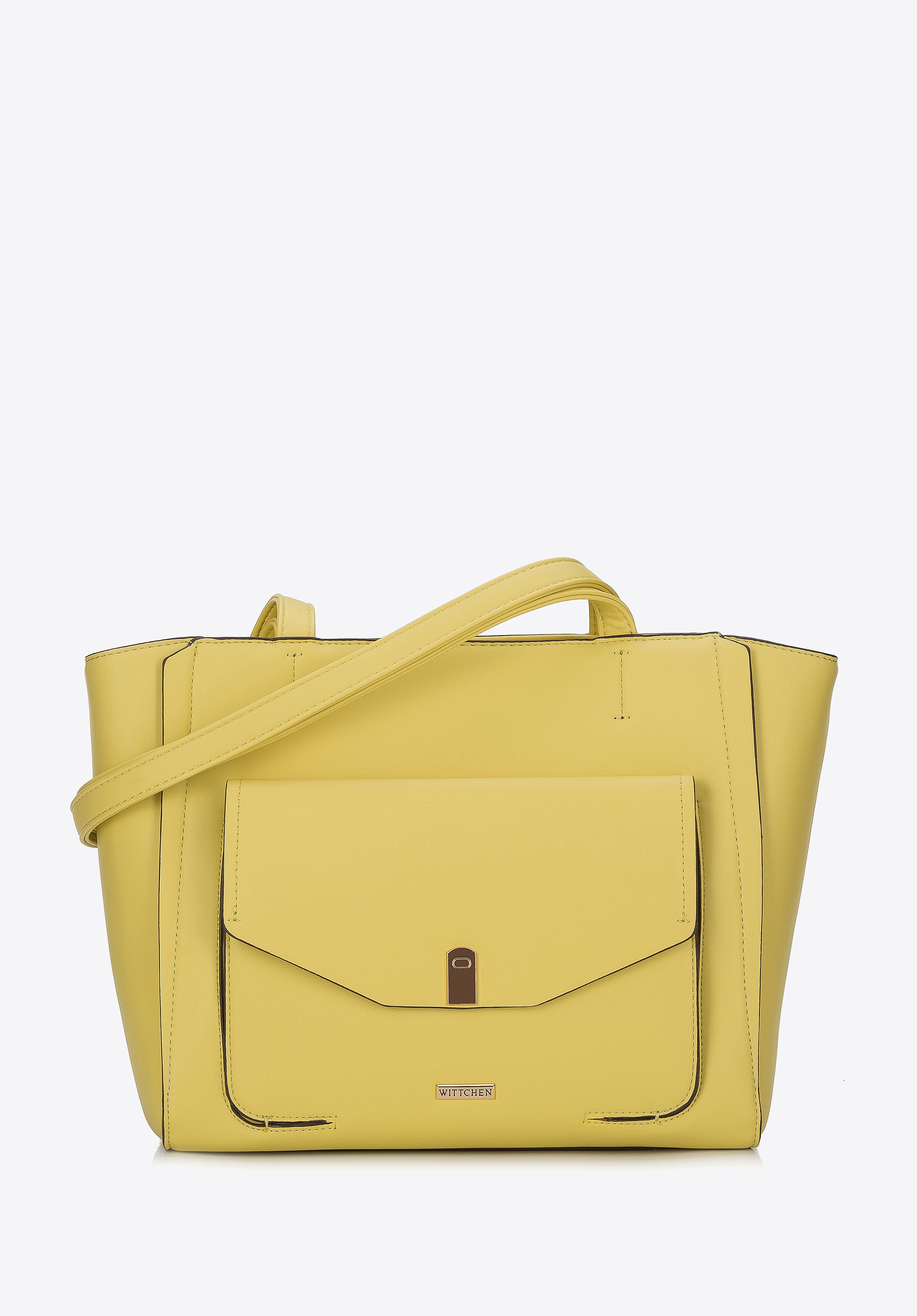 Torebka shopperka z metalową ozdobą