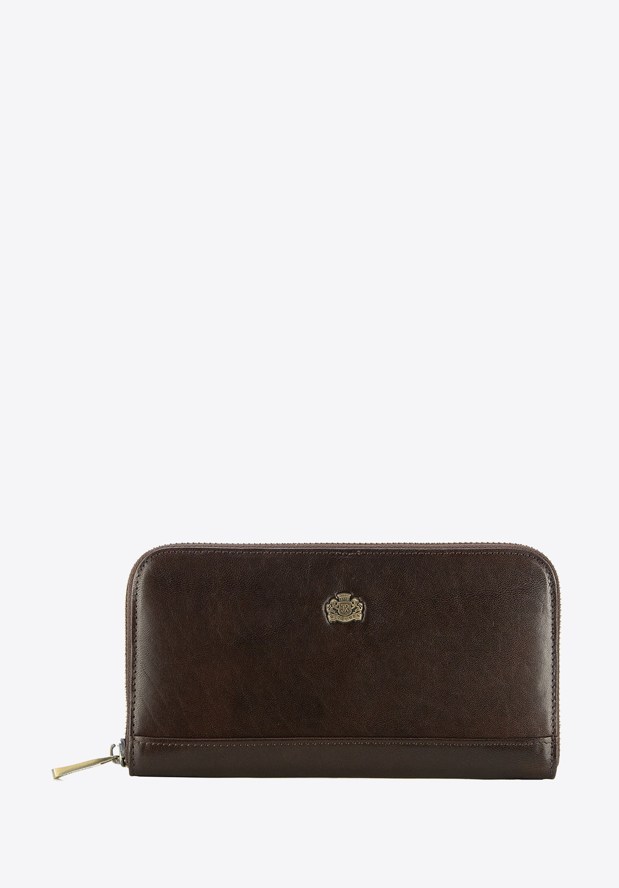 Damski portfel skórzany vintage brązowy