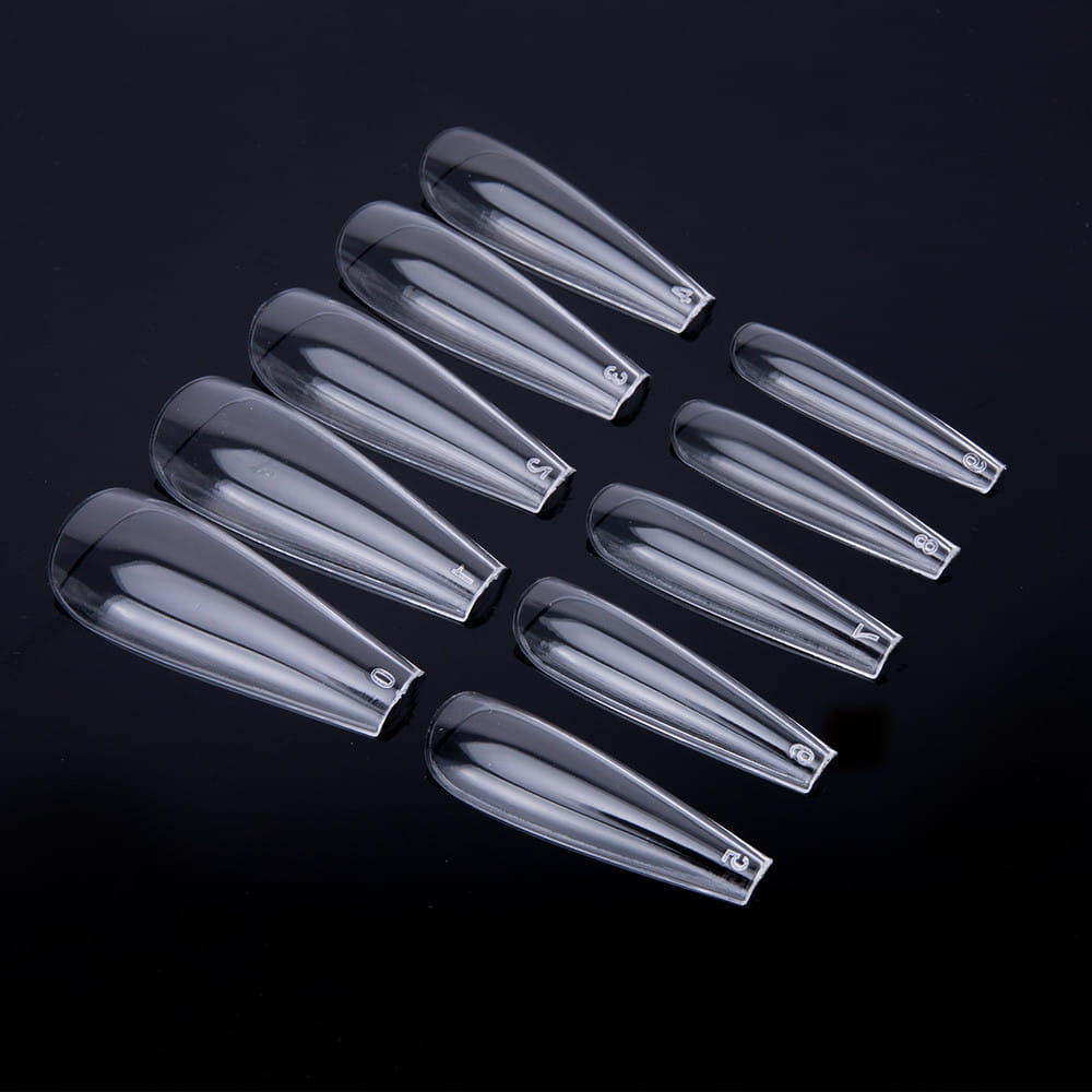 Tipsy w pudełku kształt ballerina clear model 6 11 rozmiarów 500 szt