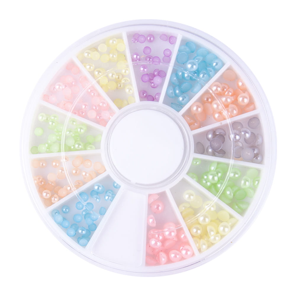 Ozdoby do paznokci karuzela z ozdobami mix kolorów Nr 10A