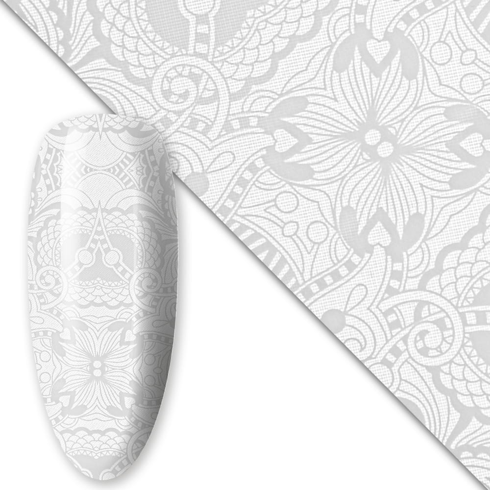 Folia transferowa do paznokci 80 cm White Nr 16