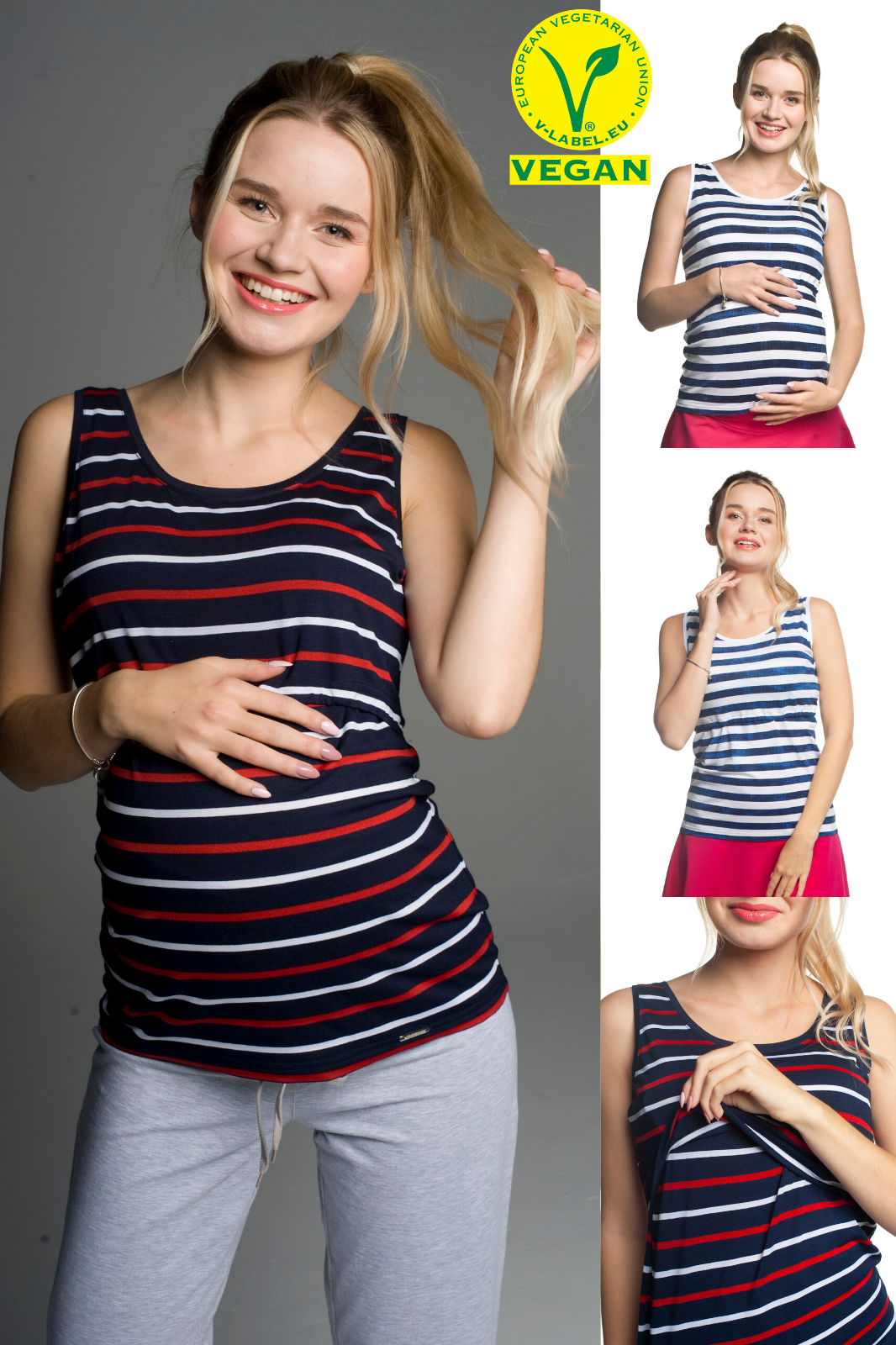 Bluzka ciążowa i do karmienia Aria Vegan