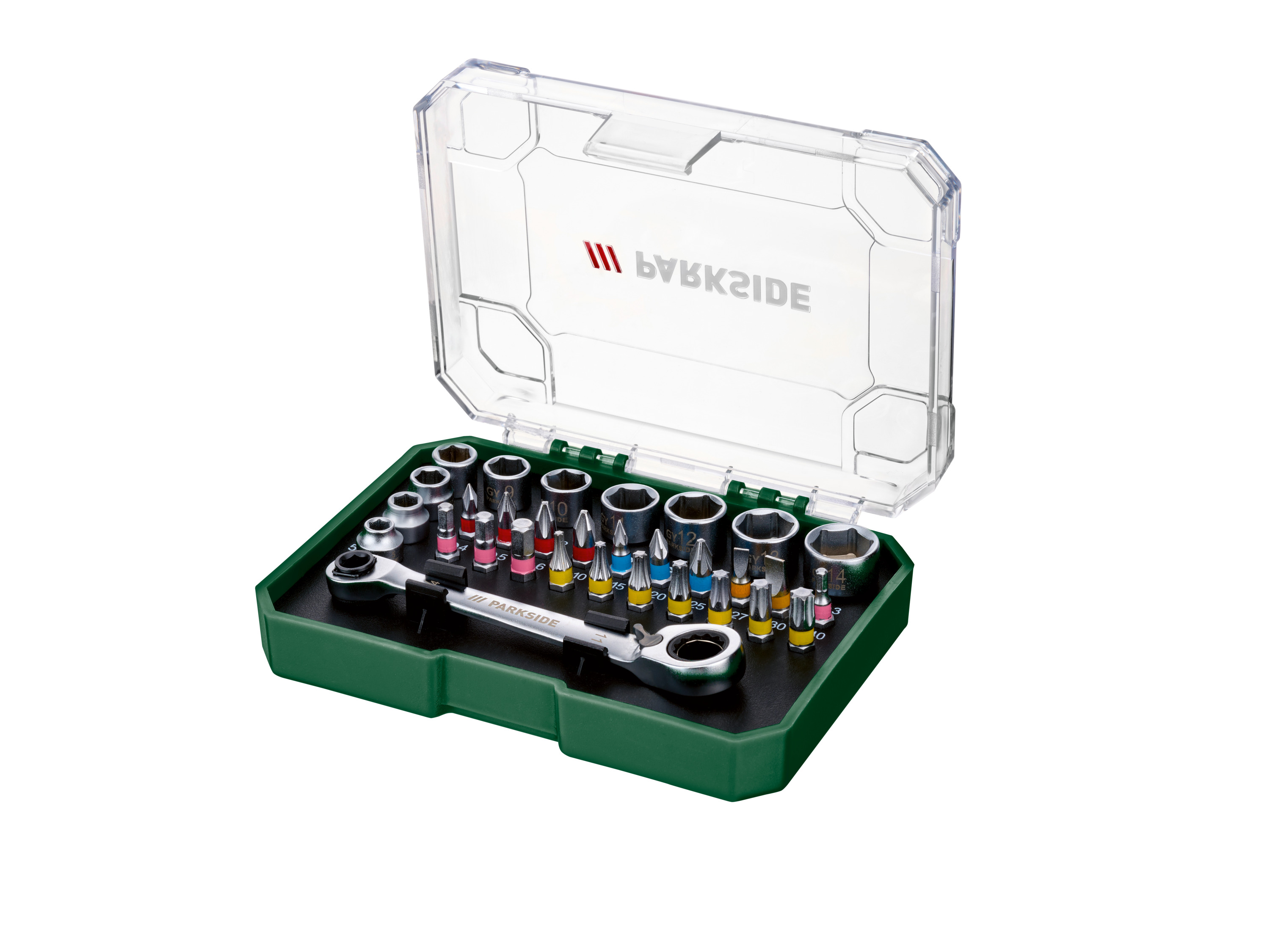 Parkside Zestaw nasadek i kluczy oczkowych, 31-częściowy