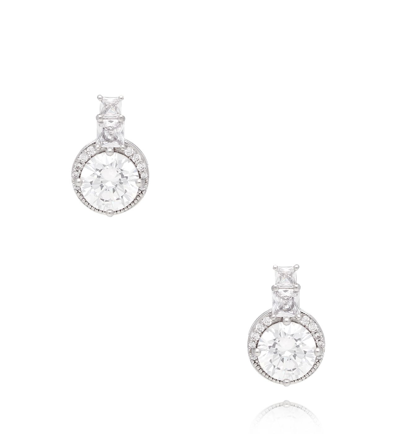 Kolczyki srebrne z kryształami Zhaohui - By Dziubeka