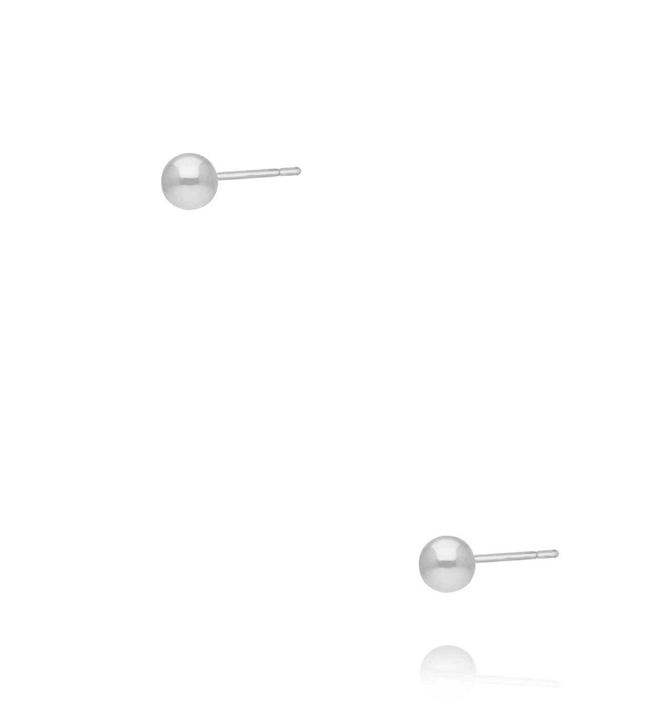 Kolczyki sztyfty kulki srebrne KCA0073